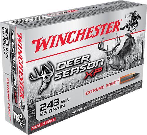 Winchester Deer Season XP Rifle Ammunition 243 Win 95 gr. PT 3100 fps 20/ct