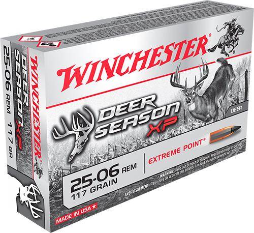 Winchester Deer Season XP Rifle Ammunition .25-06 Rem 117 gr. PT 3100 fps 20/ct