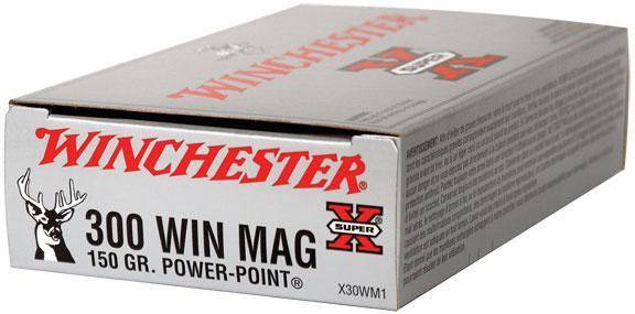 Winchester Super-X Power Point Rifle Ammunition .300 Win Mag 150 gr. PSP 3290 fps 20/ct