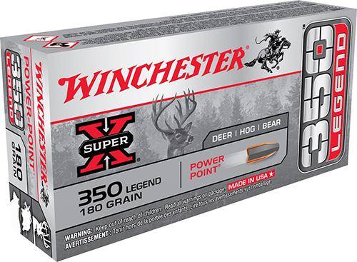 Winchester Power Point Rifle Ammunition 350 Legend 180 gr. PSP 2100 fps 20/ct
