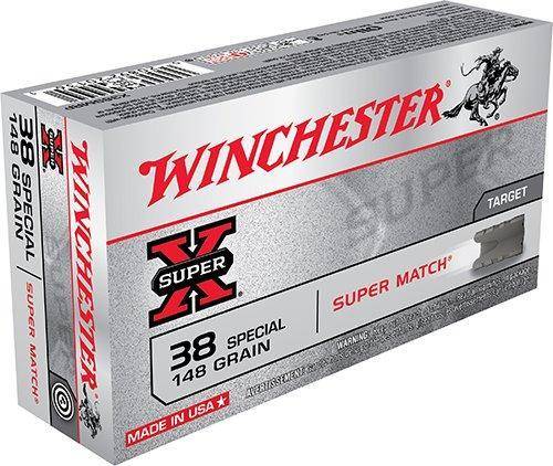 Winchester Super-X Handgun Ammunition .38 Spl 148 gr. LWC 710 fps 50/ct