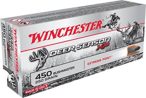 Winchester Deer Season XP Rifle Ammunition .450 Bushmaster 250 gr. PT 2200 fps 20/ct