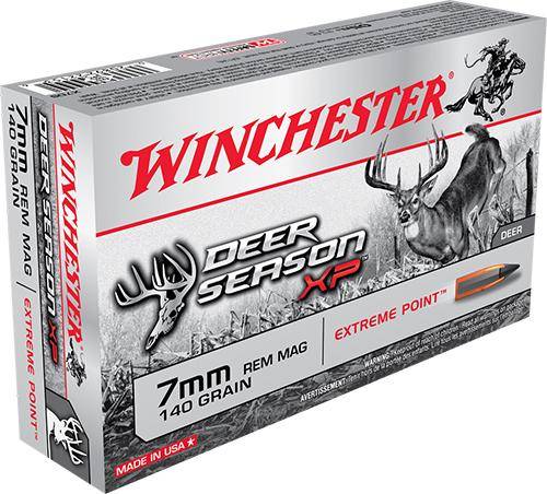 Winchester Deer Season XP Rifle Ammunition 7mm Rem Mag 140 gr. PT 3100 fps 20/ct
