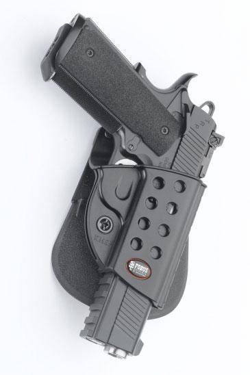 Fobus Evolution Series Paddle Holster For Springfield 1911 w/ Rail in Black Right Hand