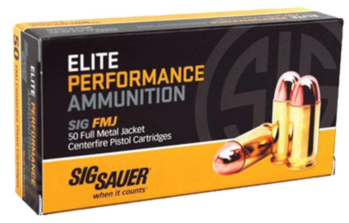 Sig Elite Performance Handgun Ammunition .380 ACP 100 gr FMJ 910 fps 50/ct