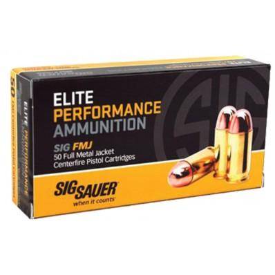 Sig Elite Performance Handgun Ammunition 9mm Luger 147gr FMJ 50/ct
