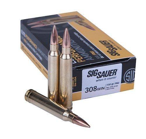 Sig Sauer  Elite Ball Rifle Ammunition 308 WIN 150gr FMJ 2900 fps 20/ct