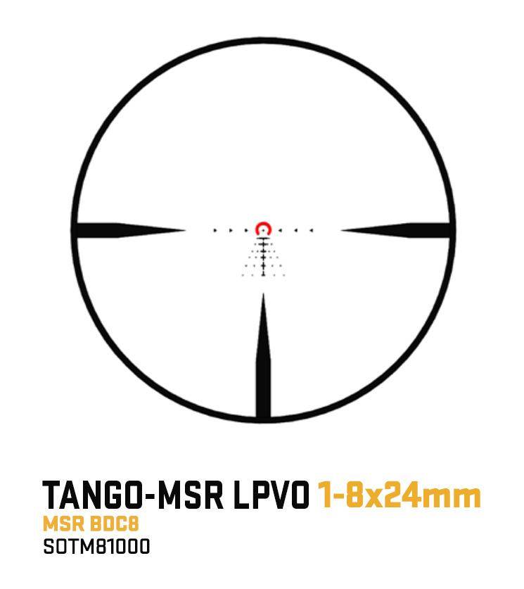 Sig Sauer Tango MSR LPVO Rifle Scope 1-8x24 30mm SFP BDC 8 Illum Black