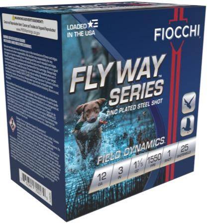 Fiocchi Flyway Steel Shotshells 12ga 3" 1-1/5oz 1550fps #1 25/ct