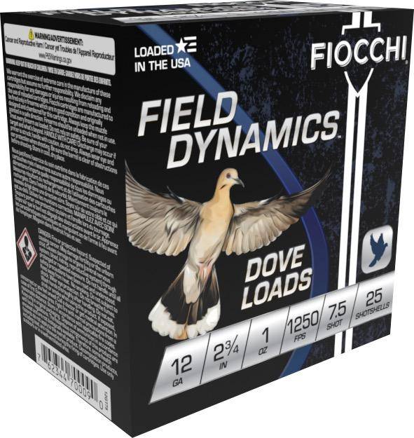 Fiocchi Steel Dove Shotshells 12ga 2-3/4" 1oz 1200fps #7 25/ct