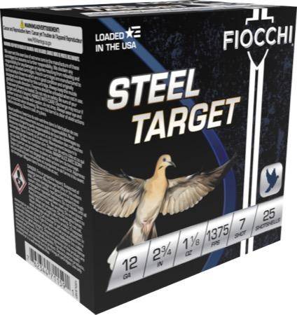 Fiocchi Steel Dove Shotshells 12ga 2-3/4" 1-1/8oz 1375fps #7 25/ct