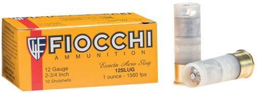 Fiocchi Aero Rifled Slug 12 ga 2-3/4" 1 oz 1560 fps Slug 10/ct