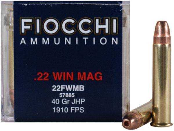 Fiocchi Magnum Shooting Dynamics Rimfire Ammunition .22 WMR 40 gr. JHP 1910 fps 50/ct