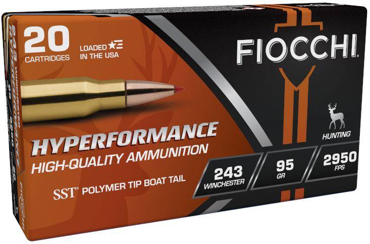 Fiocchi Hyperformance Hunt Rifle Ammunition .243 Win 95 gr SST 2950 fps 20/ct