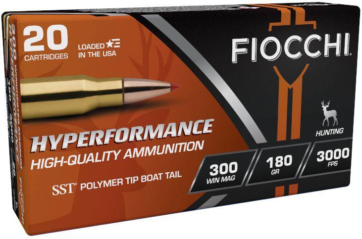 Fiocchi Hyperformance Hunt Rifle Ammunition .300 Win Mag 180 gr SST 3000 fps 20/ct
