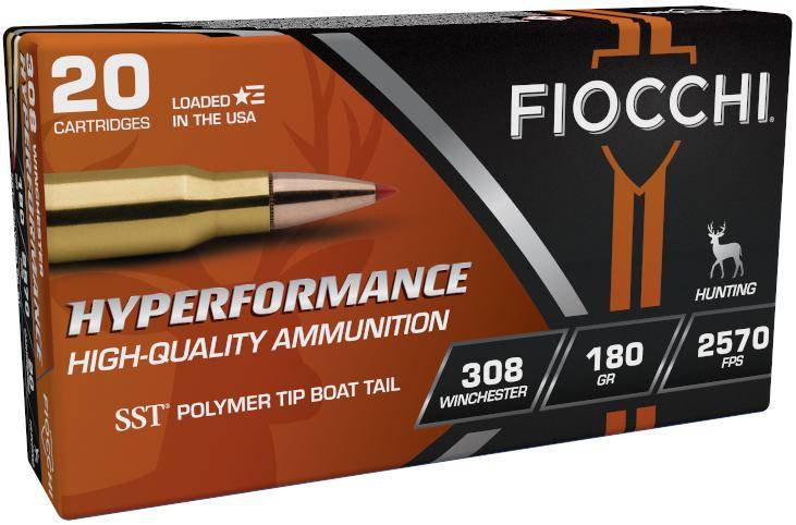 Fiocchi Hyperformance Hunt Rifle Ammunition .308 Win 180 gr SST 2570 fps 20/ct