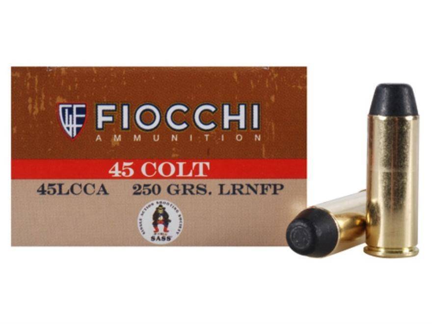 Fiocchi Cowboy Action .45 LC 250 gr Lead RNFP Handgun Ammo - 50/ct