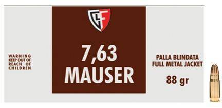 FIOCCHI 7.63 MAUSER 88GR FMJ