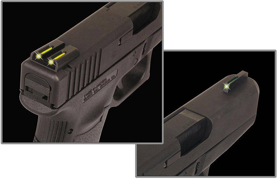 Truglo Brite Site TFO for Glock Slimline Models 42/43/43x/48 Set Sights Green Front / Yellow Rear