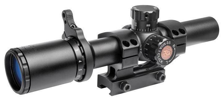 Truglo Tru-Brite 30 SeriesTactical Rifle Scope 1-6x24mm 30mm SFP IR Power Ring Duplex Mil-Dot Illum Black