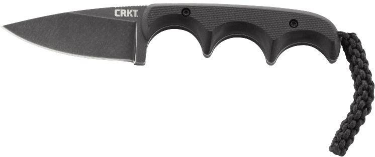 CRKT Minimalist Black Fixed Knife 2-1/8" Drop Point Blade Black