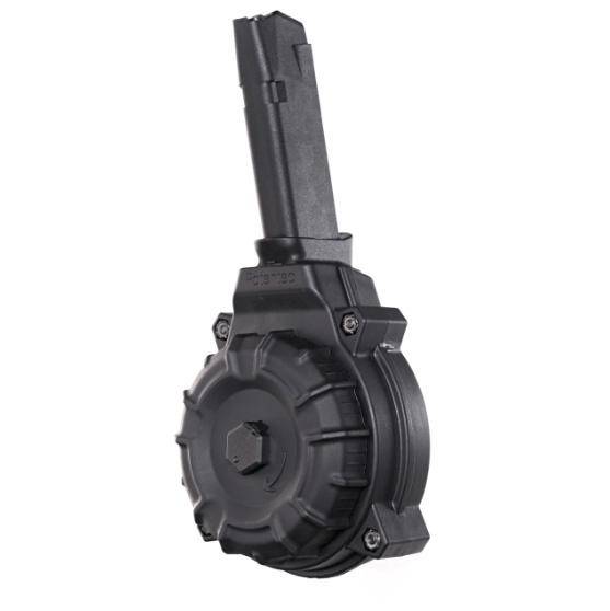 Promag Handgun Magazine for Glock 48/43X Black Polymer Drum 9mm Luger 50/rd