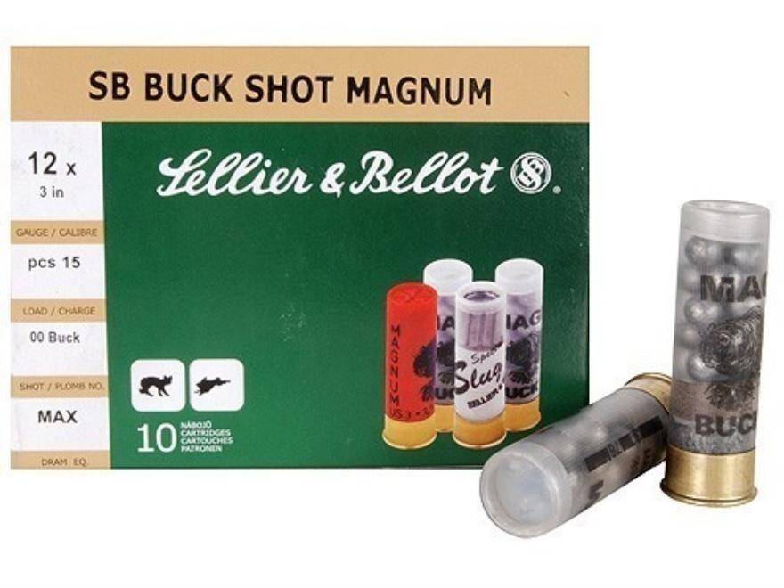 Sellier & Bellot Shotgun Ammunition 12 ga 3" 1-7/8 oz 1214 fps #00 10/ct