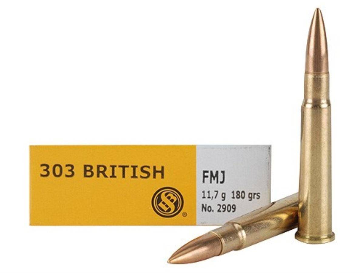 Sellier & Bellot Rifle Ammunition .303 British 180 gr FMJ 2440 fps 20/ct