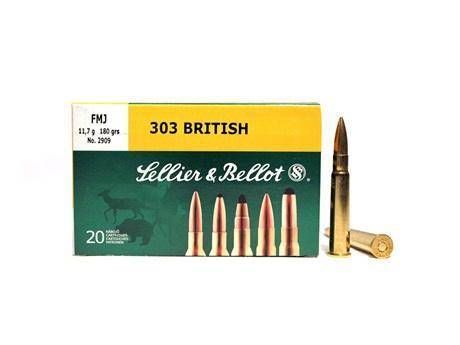 Sellier & Bellot Rifle Ammunition .303 British 180 gr SP 2382 fps 20/ct