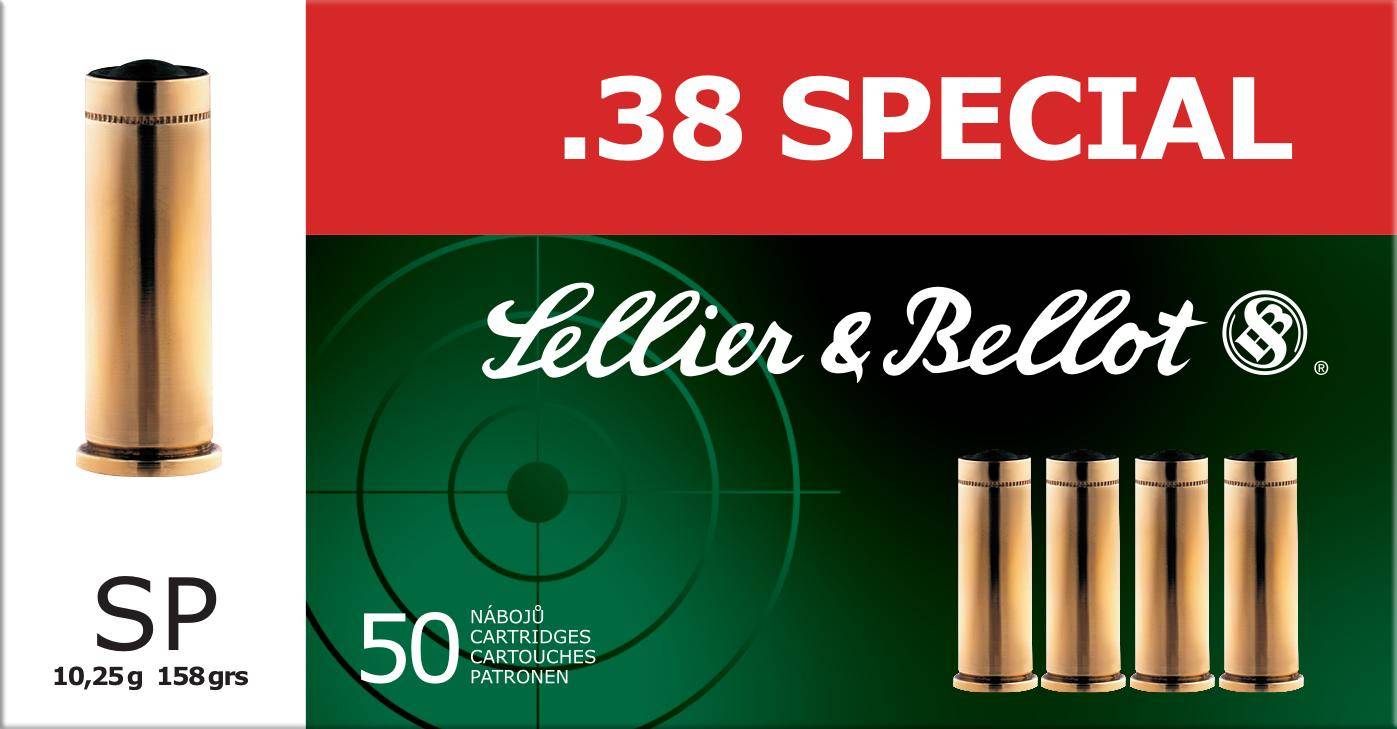Sellier & Bellot Pistol & Revolver Ammo .38 Special 158 gr SP 50/ct