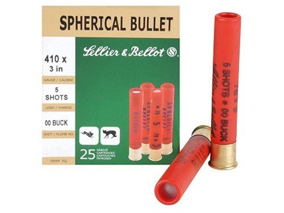 Sellier & Ballot Shotshells .410 ga 3" 5 plts 1181 fps #00 25/ct