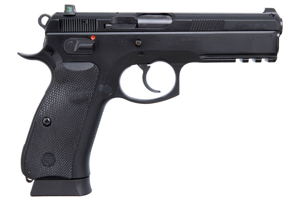 CZ 75 SP01 Handgun 9mm Luger 10rd Magazine 4.6" Barrel  3 Dot Tritium Sights Black