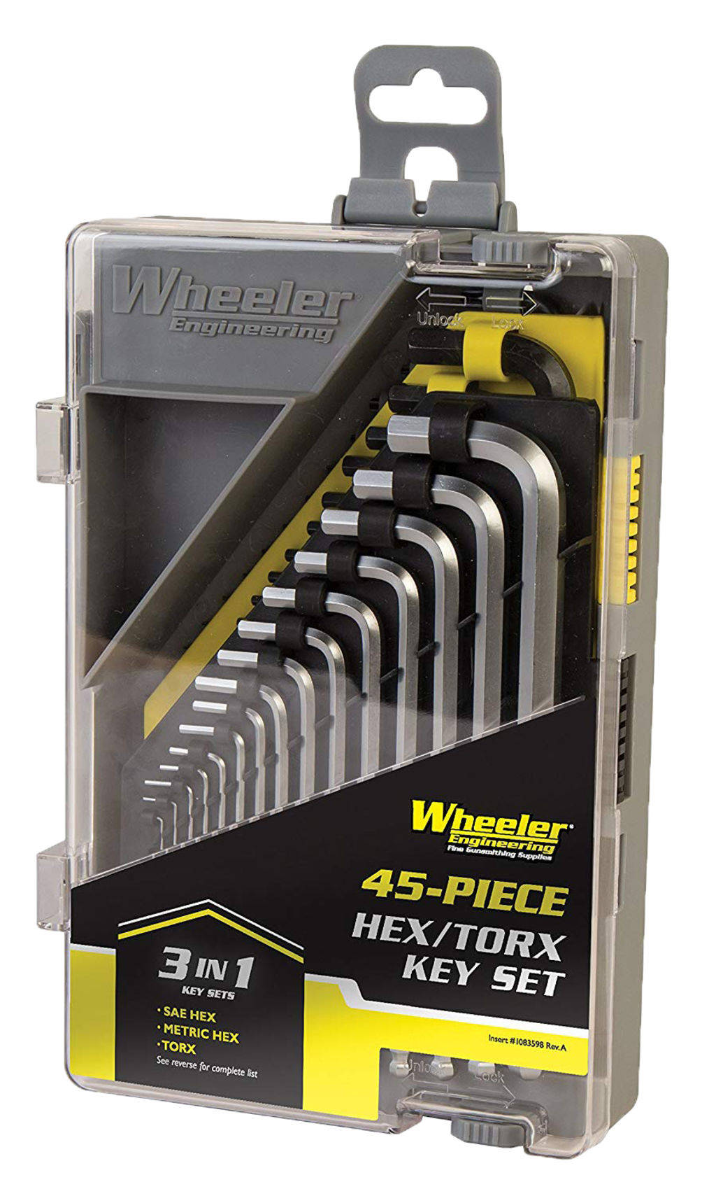 Wheeler SAE/Metric/Hex/Torx Key Set 45 pc