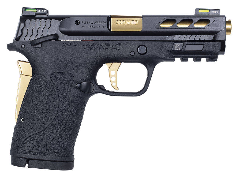S&W Performance Center M&P 380 SHIELD EZ M2.0 Handgun .380 Auto 8rd Magazine 3.8" Gold Ported Barrel
