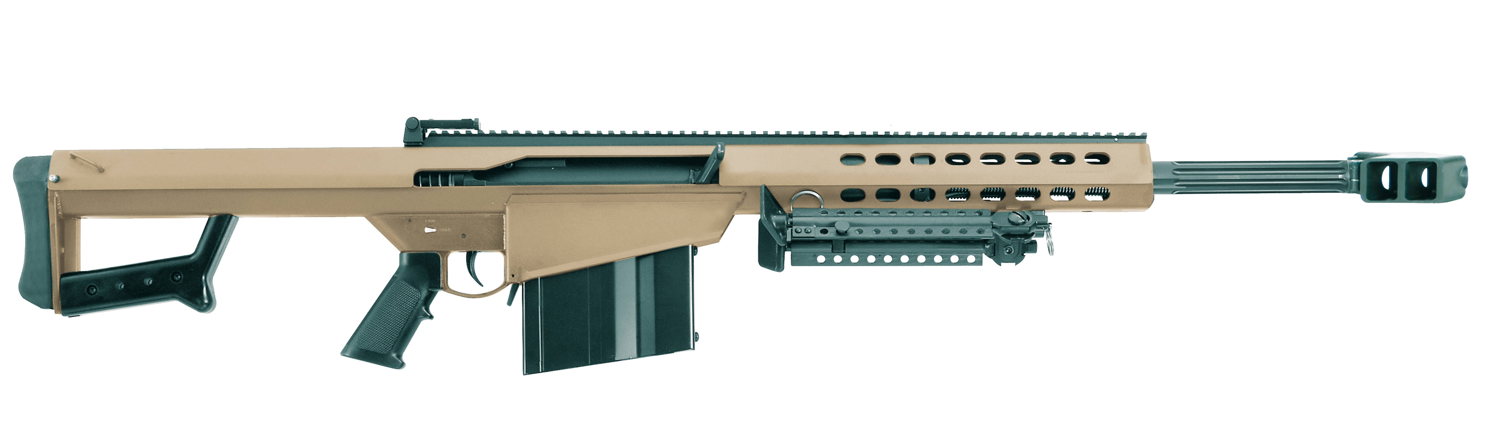 Barrett Model 82A1 Rifle .50 BMG 10rd Magazine(1) 20" Fluted Barrel w/Bipod FDE Finish