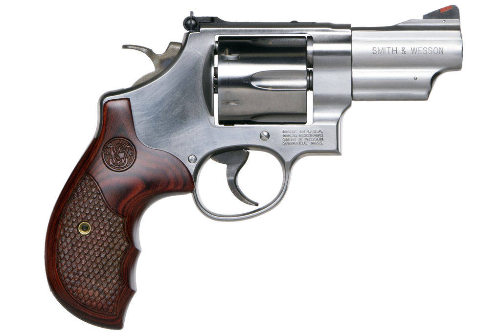 Smith & Wesson 629 Deluxe Handgun .44 Mag 6rd Capacity 3" Barrel Silver with Wood Grips