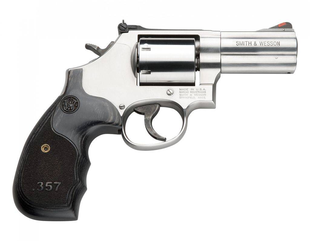 Smith & Wesson L-Frame Model 686 Plus Handgun .357 Mag 7rd Capacity 3" Barrel Silver with Black