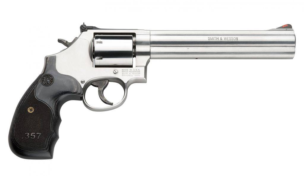 Smith & Wesson L-Frame Model 686 Plus Handgun .357 Mag 7rd Capacity 7" Barrel Silver with Black Grip