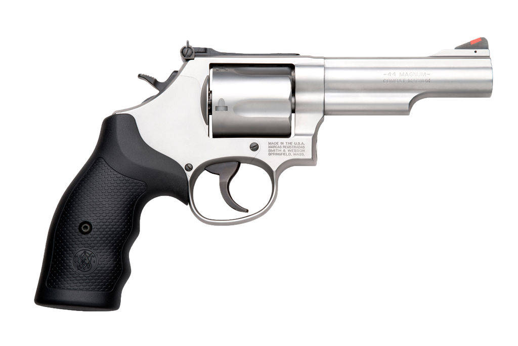 Smith & Wesson L-Frame Model 69 Handgun .44 Mag 5rd Capacity 4" Barrel Silver with Black