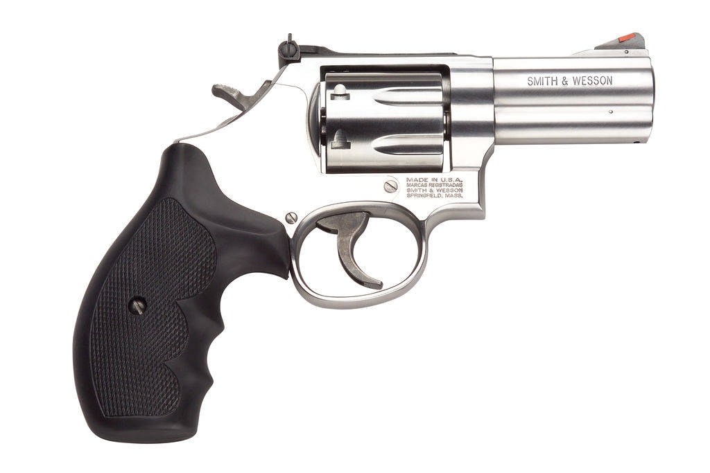 Smith & Wesson L-Frame Model 686 Plus Handgun .357 Mag 7rd Capacity 3" Barrel Silver with Black Grip