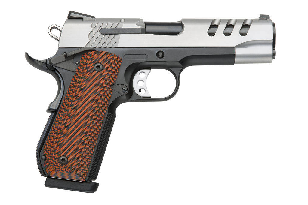 Smith & Wesson Performance Center 1911 Handgun .45 ACP 9rd Magazine 4.25" Barrel 2 Tone Brown Grips