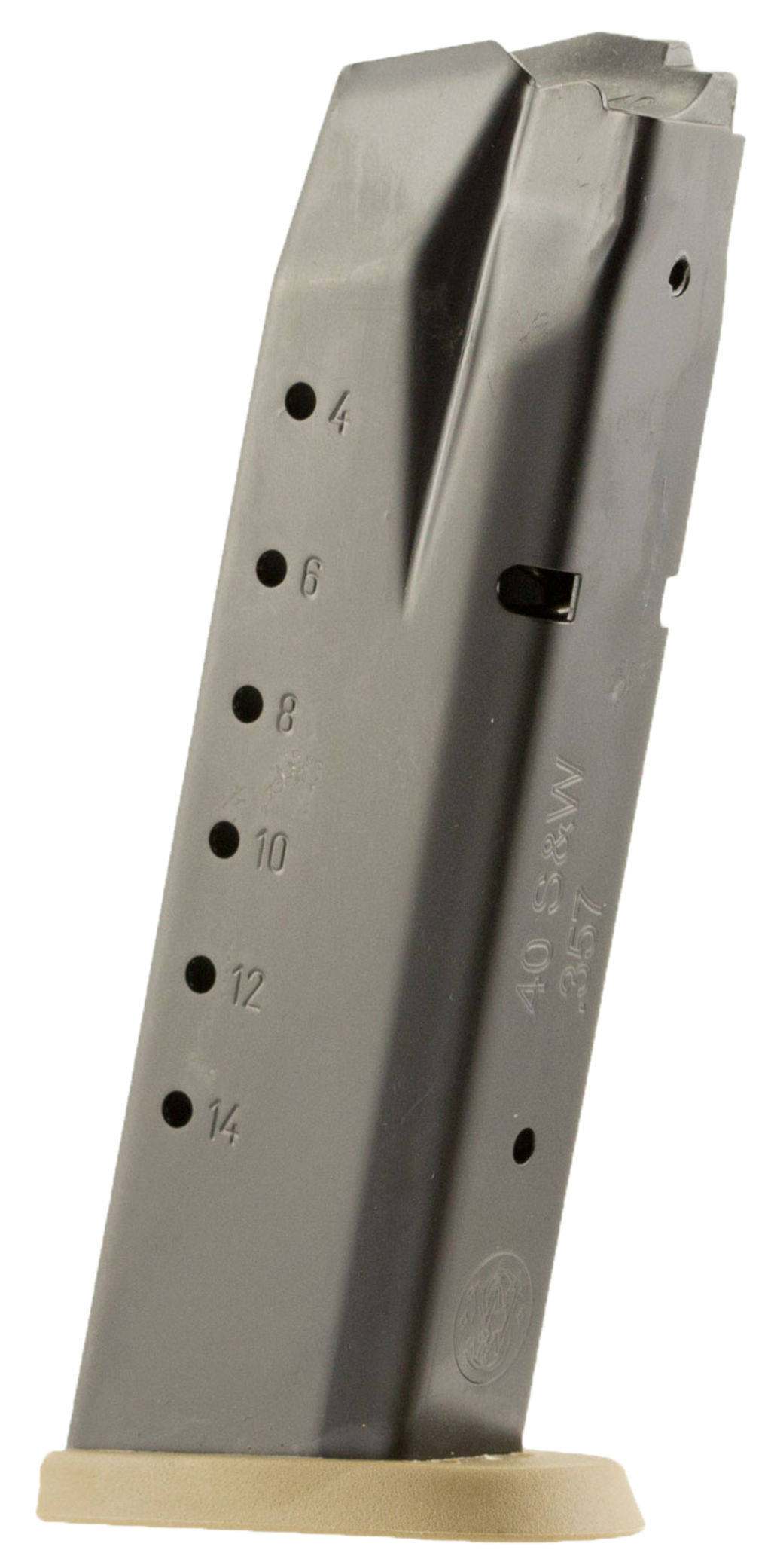 Smith & Wesson Steel M&P40 M2.0 Handgun Magazine Black w FDE Base .40 S&W 15/rd