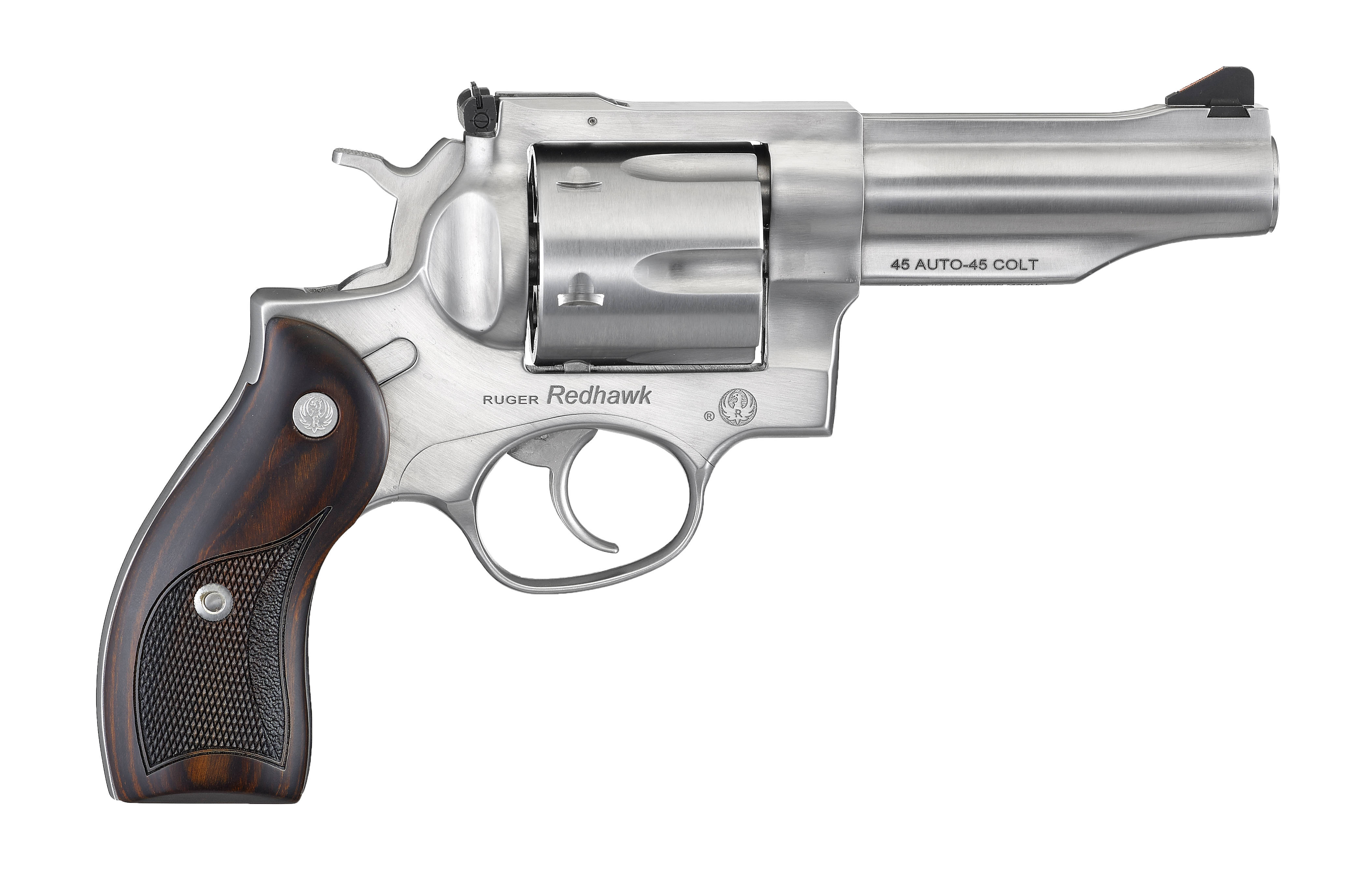 Ruger Redhawk 45 Auto 6rd 4.2" Barrel Stainless Steel Laser Hardwood Grip