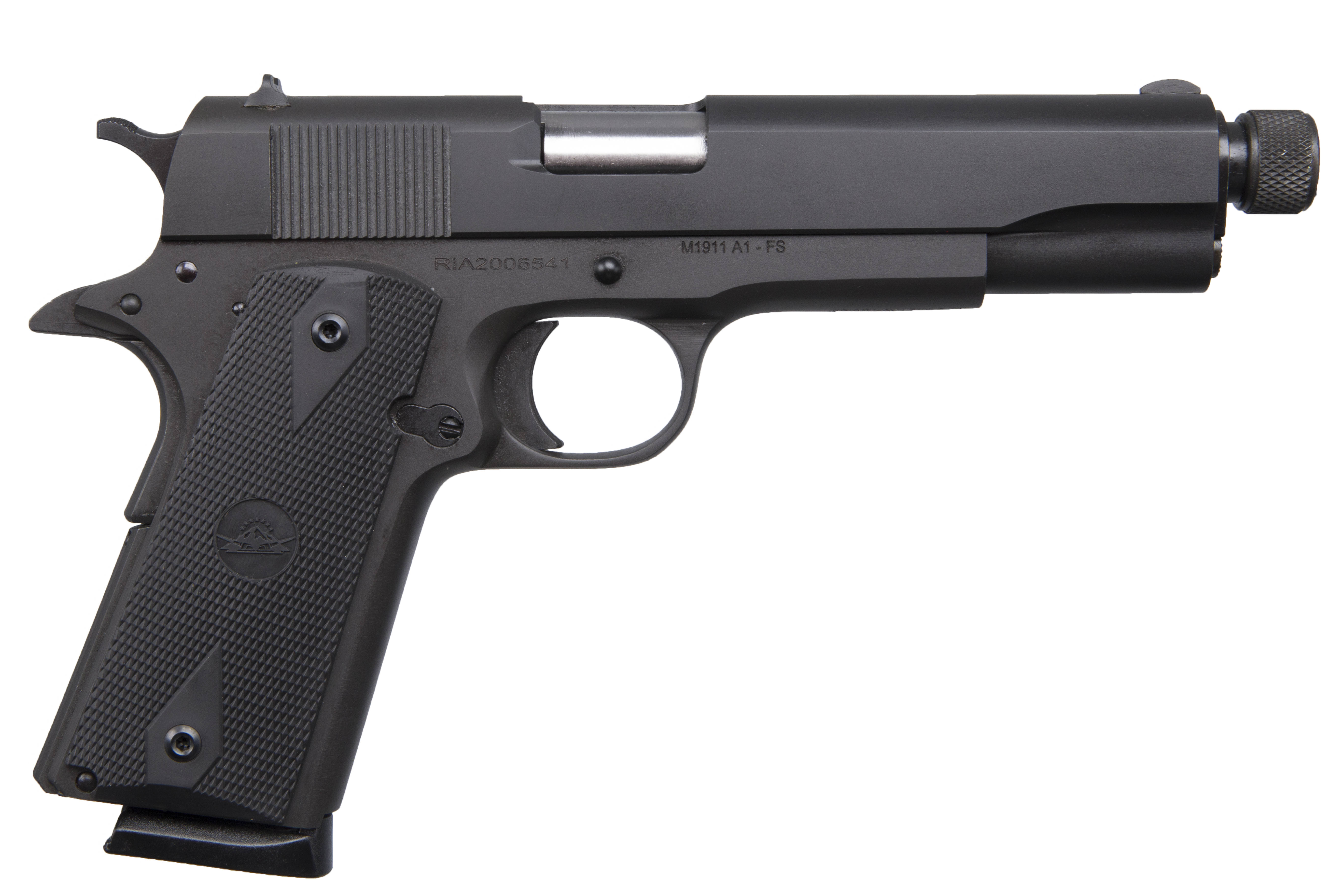 Rock Island M1911 GI Standard Full Size Handgun .45 ACP 8/rd Magazine 5" Threaded Barrel Black