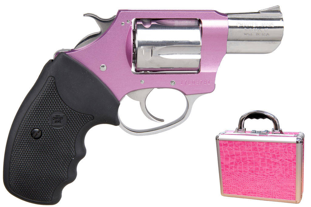 Charter arms Chic Lady Handgun .38 Spl 5rd Capacity 2" Barrel Pink with Black Compact Grip