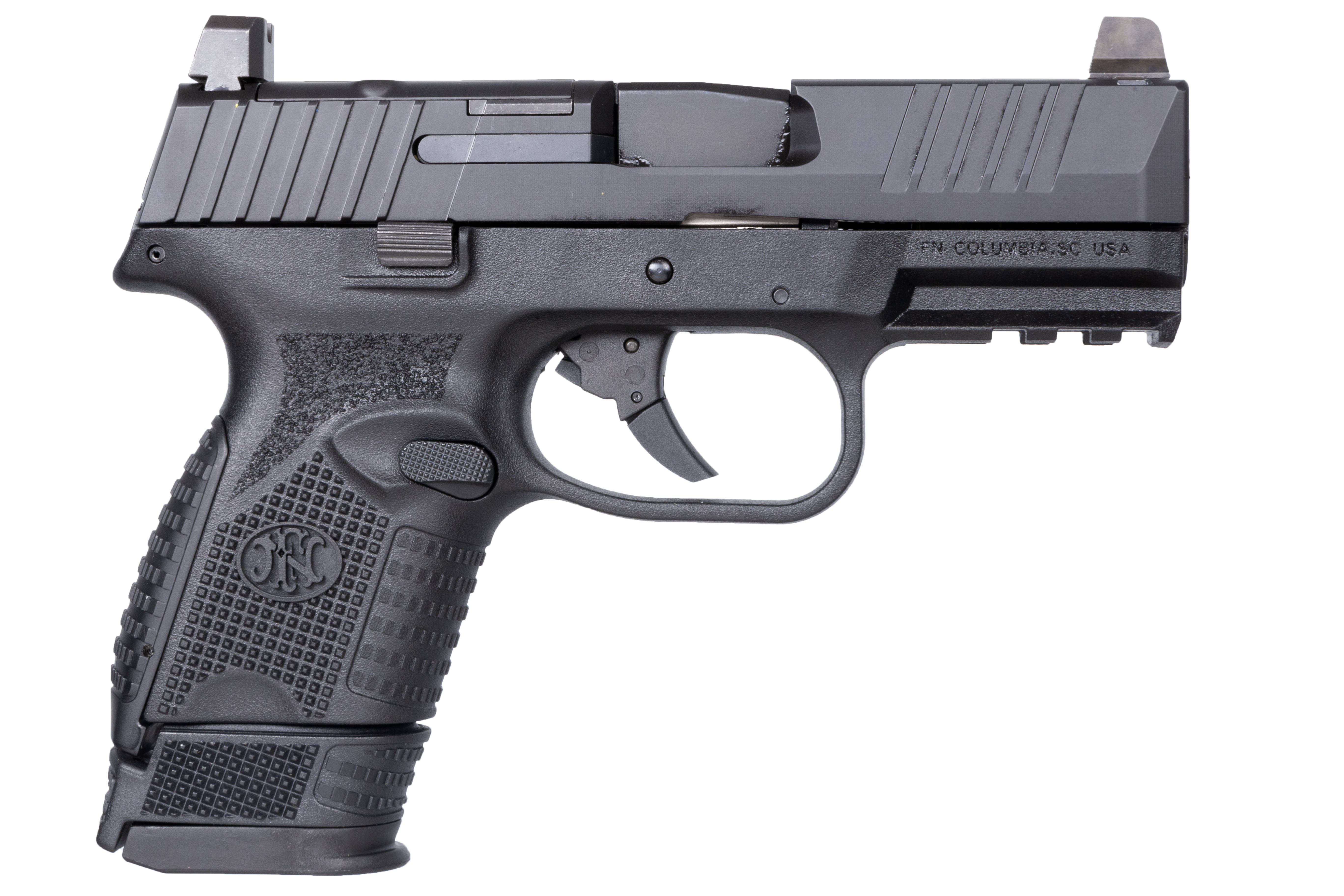 FN 509 Compact MRD Handgun 9mm Luger 12rd & 15rd Magazines (2) 3.7" Barrel Black NMS