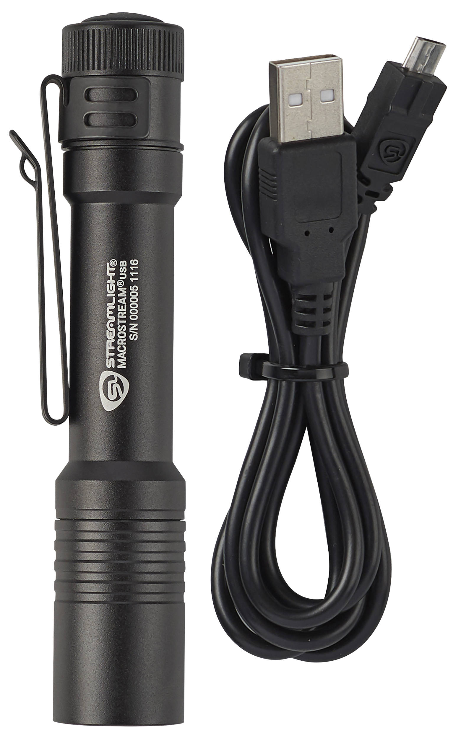 Streamlight MacroStream USB Flashlight - Black