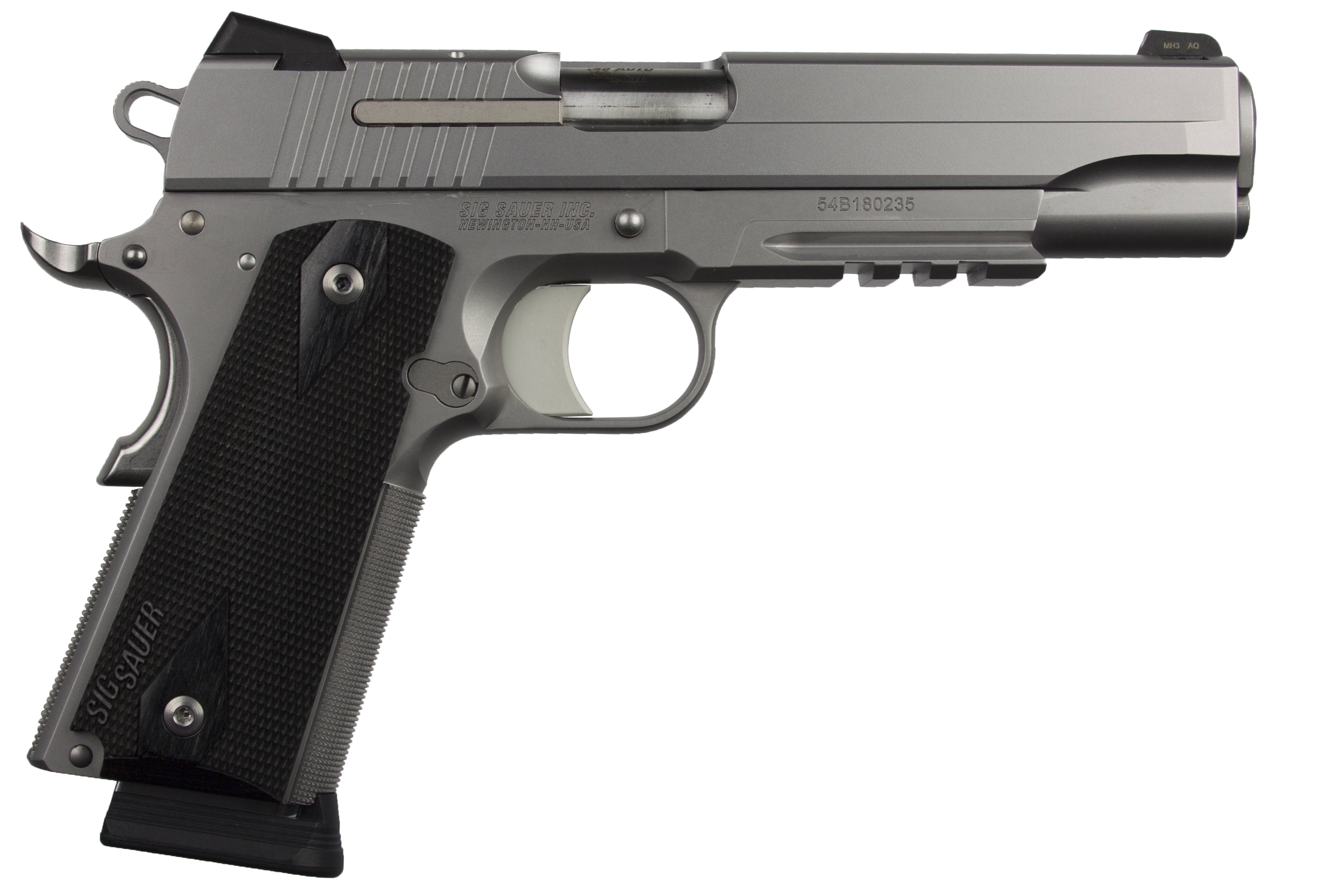 SIG "1911 STAINLESS RAIL" 1911R-45-SSS-CA 5" STS W/ RAIL CA COMPLIANT