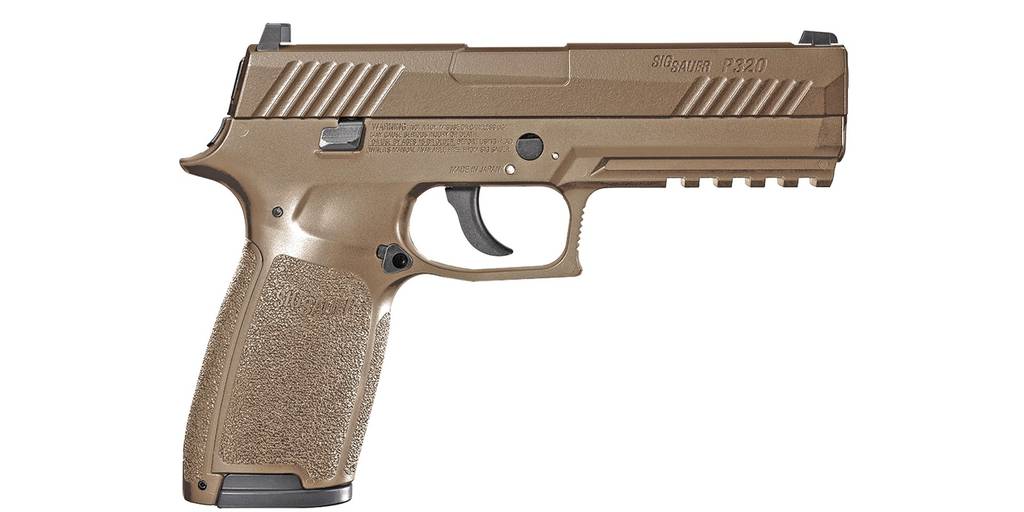 Sig Sauer P320 .177 cal CO2-Powered ASP Air Pistol w 30/rd Belt Magazine 12 Gram CO2 Cartridge - Coyote