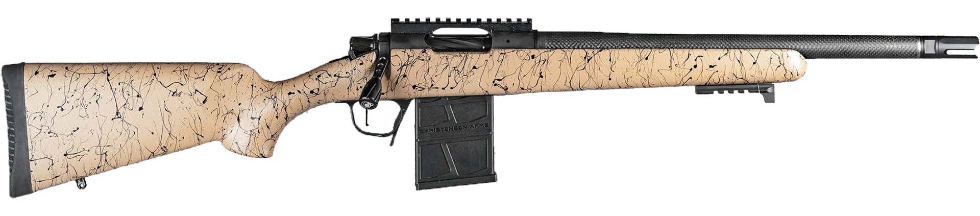 Christensen Arms Ridgeline Scout Rifle .308 Win 10rd Magazine 16" Carbon Fiber Barrel Tan/Black Webbing Stock